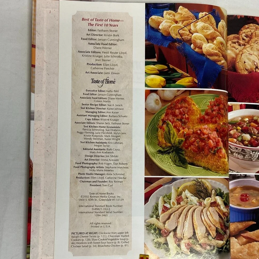 Cookbook Best of Taste of Home 2002 First 10 Years Hardback Classic Recipes